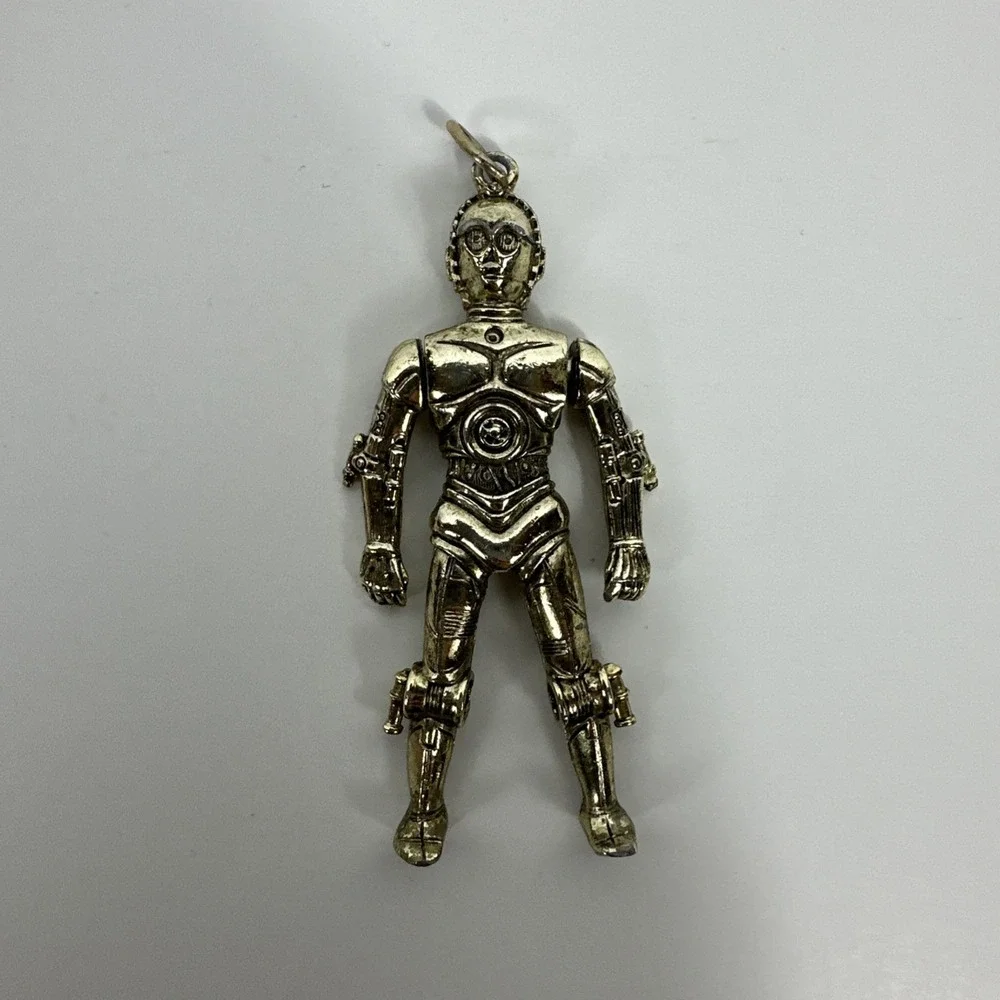 VTG 1977 Star Wars C3PO Necklace‎ Pendant Charm 20th Century Fox Original RARE